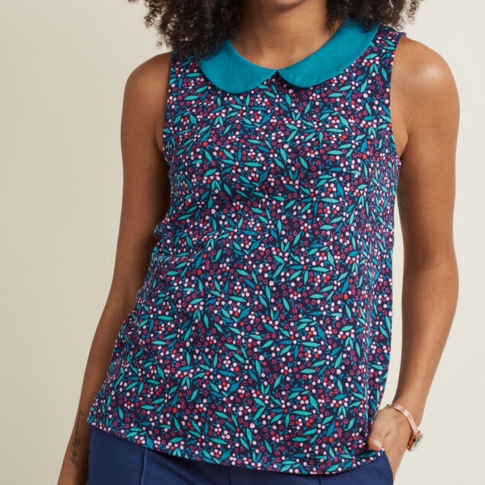 ModCloth | Everyday Fave Tank in Blue Wildflower